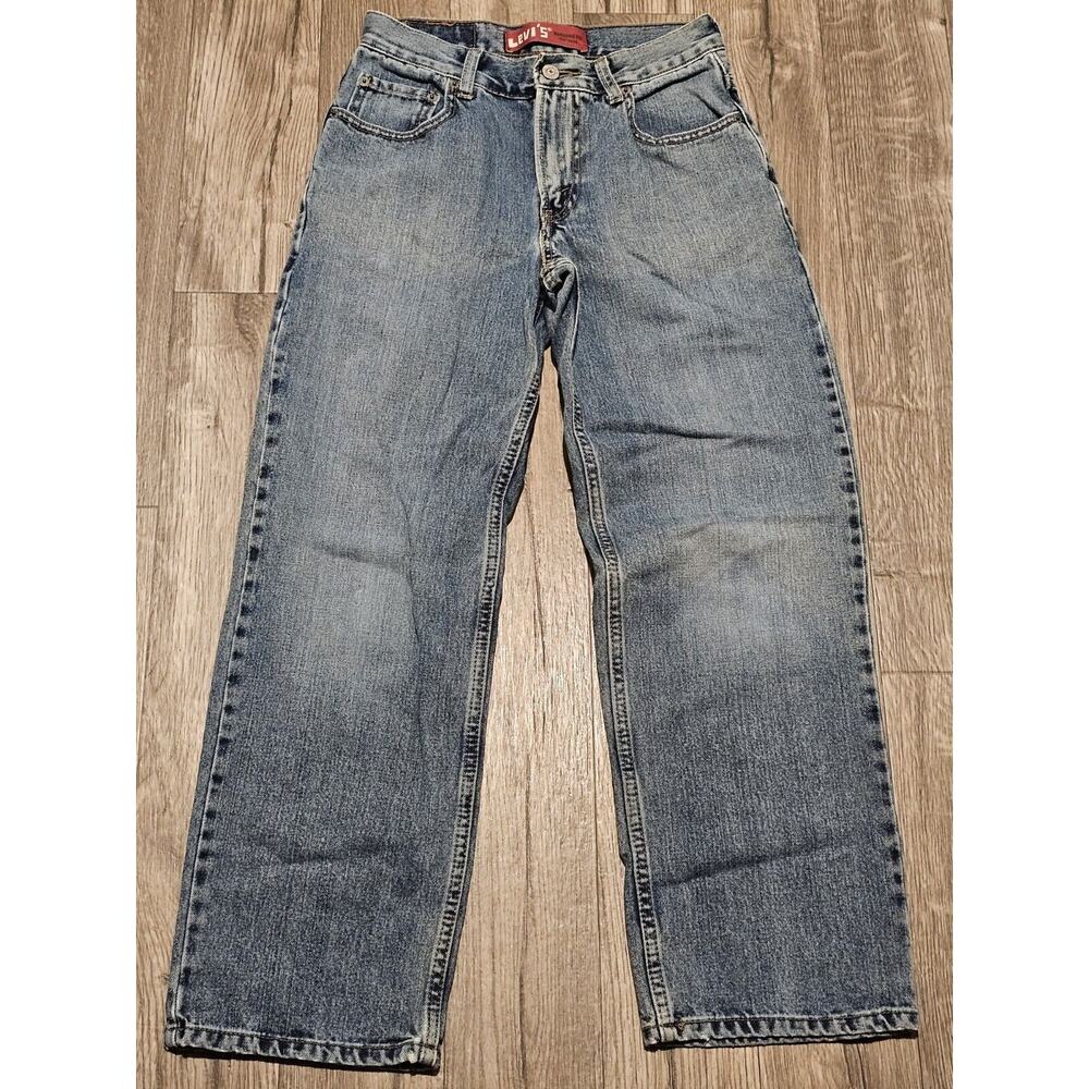 Vintage Levi 550 14 Slim Kids Denim 25x27 Blue Jeans Relaxed Fit Y2K Loose Baggy